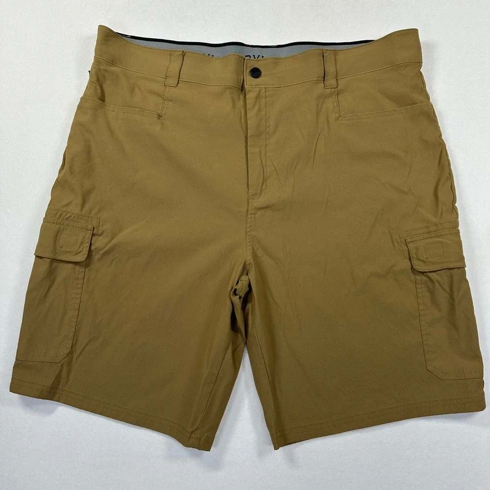 Orvis Cargo Shorts 40 Brown Stretch Hiking Utility Gorpcore Outdoor Lightweight